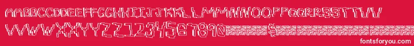 Pixeldraw Font – White Fonts on Red Background