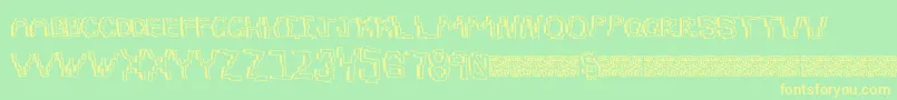 Pixeldraw Font – Yellow Fonts on Green Background