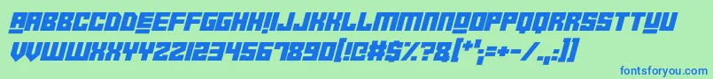 RobotCrushItalic Font – Blue Fonts on Green Background