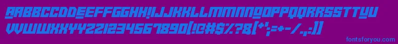 RobotCrushItalic Font – Blue Fonts on Purple Background