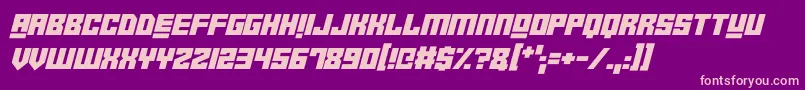 RobotCrushItalic Font – Pink Fonts on Purple Background