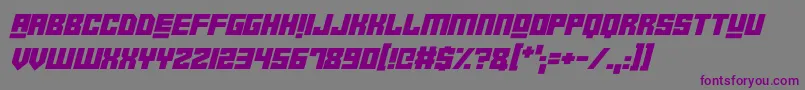 RobotCrushItalic Font – Purple Fonts on Gray Background