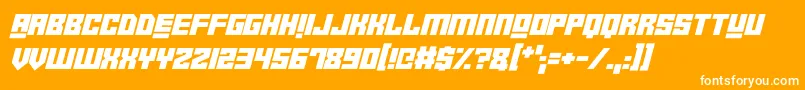 RobotCrushItalic Font – White Fonts on Orange Background