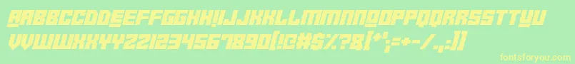 fuente RobotCrushItalic – Fuentes Amarillas Sobre Fondo Verde