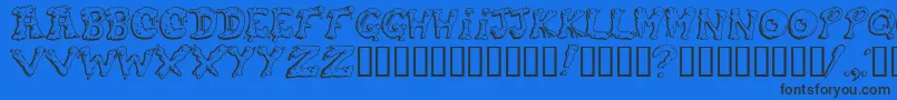 Snot Font – Black Fonts on Blue Background