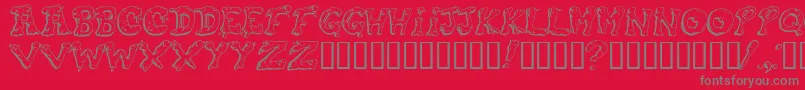 フォントSnot – 赤い背景に灰色の文字