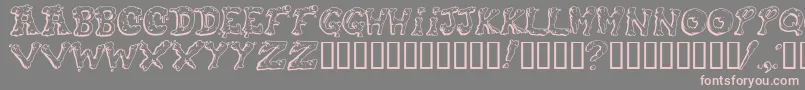 Snot Font – Pink Fonts on Gray Background