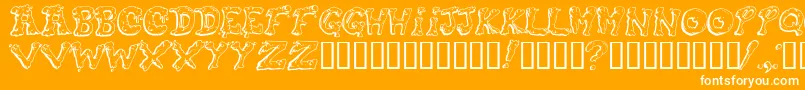 Snot Font – White Fonts on Orange Background