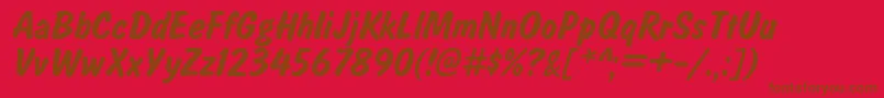 SalsburyRegular Font – Brown Fonts on Red Background