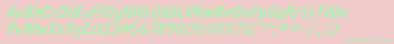 SalsburyRegular Font – Green Fonts on Pink Background