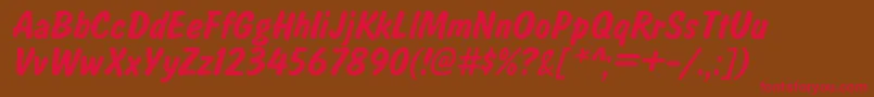 SalsburyRegular Font – Red Fonts on Brown Background