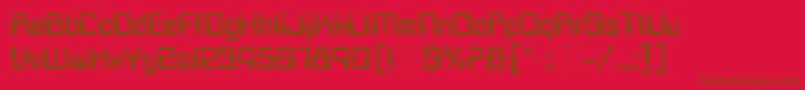 DataSeventyPlain Font – Brown Fonts on Red Background