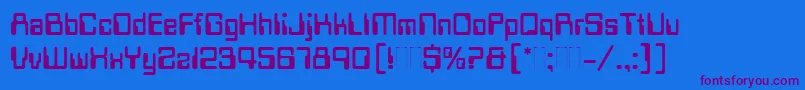 DataSeventyPlain Font – Purple Fonts on Blue Background