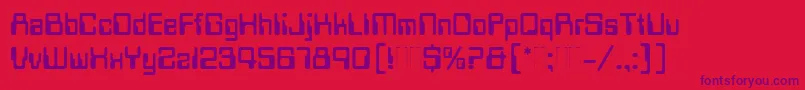 Шрифт DataSeventyPlain – фиолетовые шрифты на красном фоне