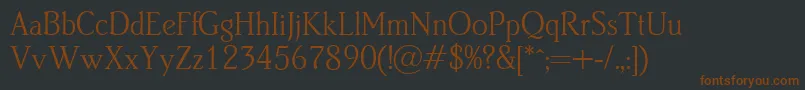B820RomanRegular Font – Brown Fonts on Black Background