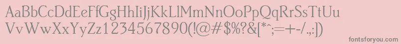 fuente B820RomanRegular – Fuentes Grises Sobre Fondo Rosa