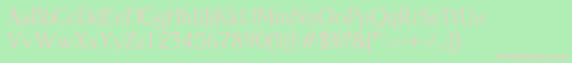 B820RomanRegular Font – Pink Fonts on Green Background