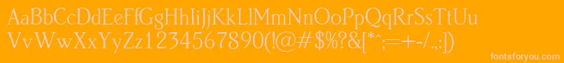B820RomanRegular Font – Pink Fonts on Orange Background