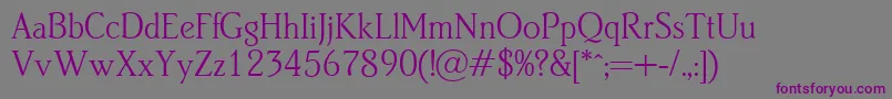 B820RomanRegular Font – Purple Fonts on Gray Background