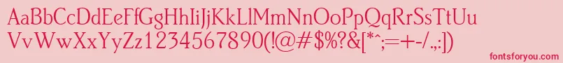 B820RomanRegular Font – Red Fonts on Pink Background