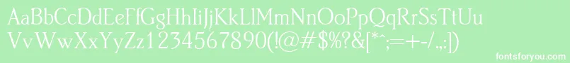 B820RomanRegular Font – White Fonts on Green Background