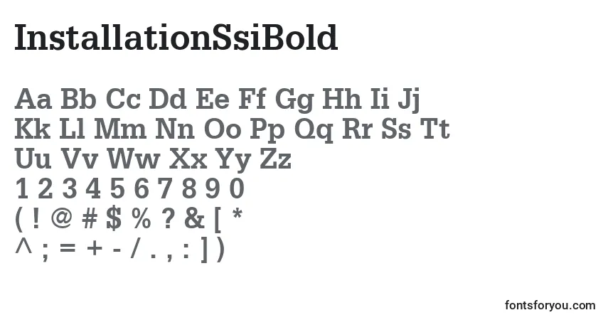 Шрифт InstallationSsiBold – алфавит, цифры, специальные символы