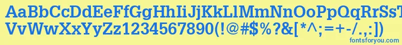 InstallationSsiBold Font – Blue Fonts on Yellow Background