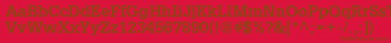 フォントInstallationSsiBold – 赤い背景に茶色の文字