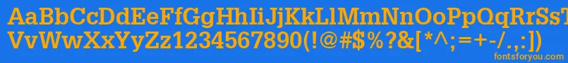 InstallationSsiBold Font – Orange Fonts on Blue Background