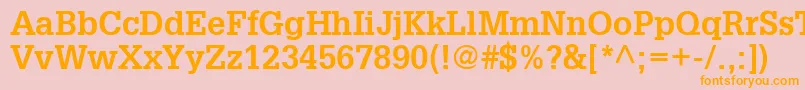 InstallationSsiBold Font – Orange Fonts on Pink Background