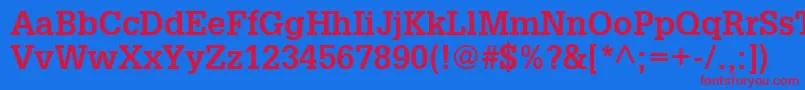 InstallationSsiBold Font – Red Fonts on Blue Background