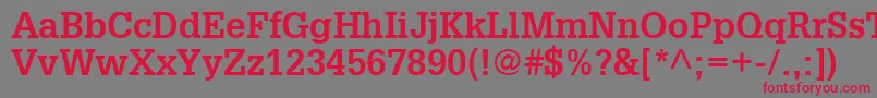 InstallationSsiBold Font – Red Fonts on Gray Background