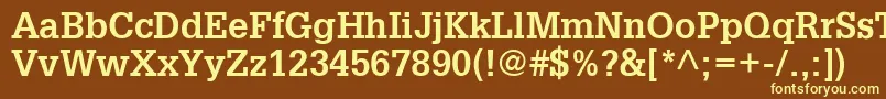 InstallationSsiBold Font – Yellow Fonts on Brown Background