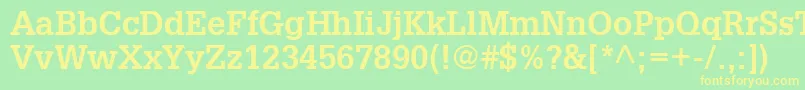 InstallationSsiBold Font – Yellow Fonts on Green Background