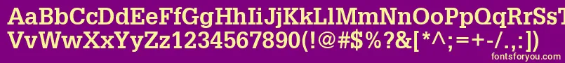 Weitere Informationen zur InstallationSsiBold-Schriftart InstallationSsiBold-Schriftart – Gelbe Schriften auf violettem Hintergrund