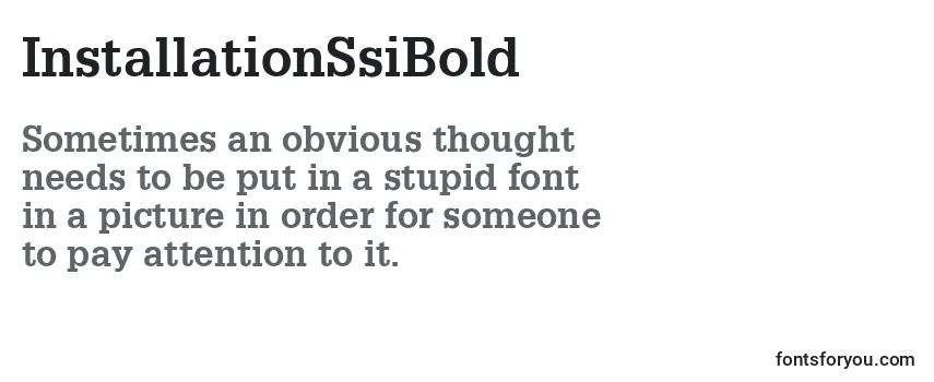 InstallationSsiBold Font