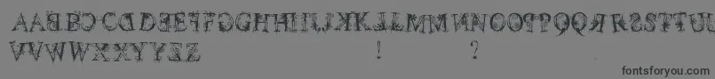 December Font – Black Fonts on Gray Background