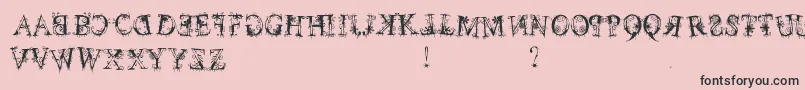 December Font – Black Fonts on Pink Background
