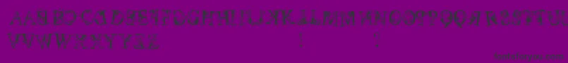 December Font – Black Fonts on Purple Background