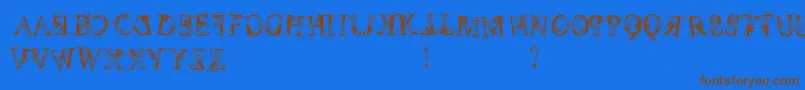 December Font – Brown Fonts on Blue Background