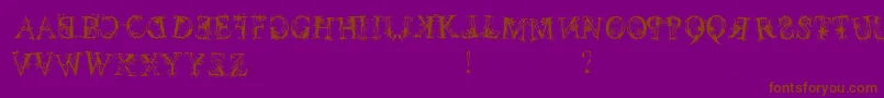 December Font – Brown Fonts on Purple Background