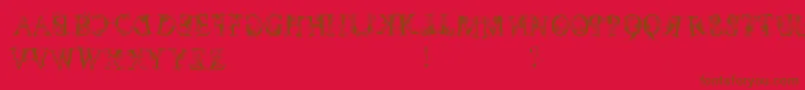 December Font – Brown Fonts on Red Background