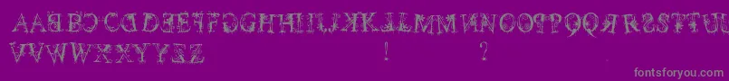 December Font – Gray Fonts on Purple Background