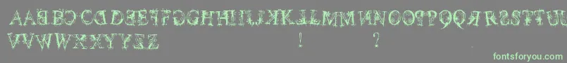 December Font – Green Fonts on Gray Background