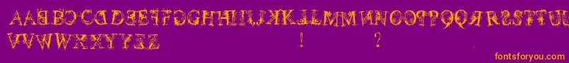 December Font – Orange Fonts on Purple Background