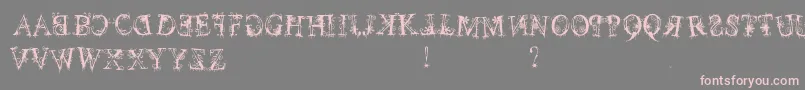 December Font – Pink Fonts on Gray Background