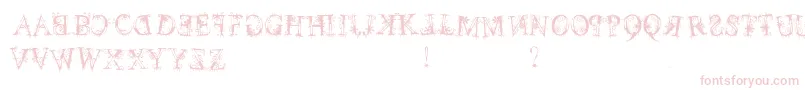 December Font – Pink Fonts on White Background