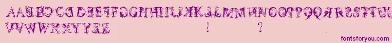 December Font – Purple Fonts on Pink Background