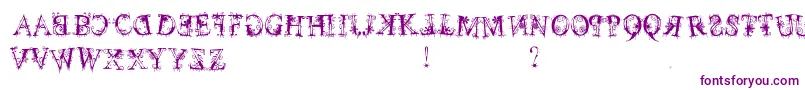 December Font – Purple Fonts on White Background