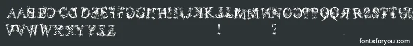 フォントDecember – 黒い背景に白い文字